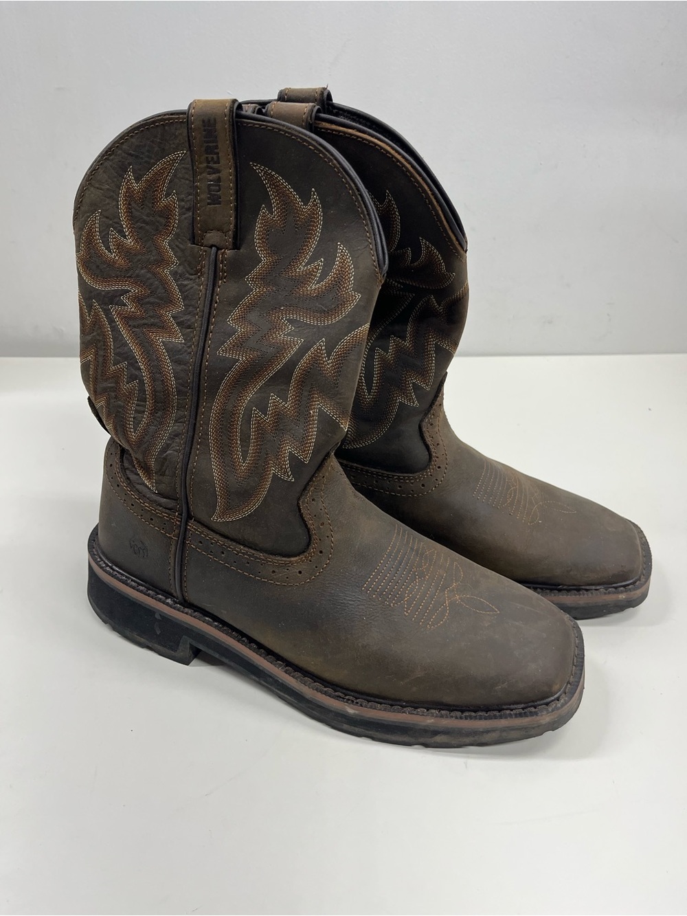 Wolverine Rancher Boots in Brown Leather Size 8 EW